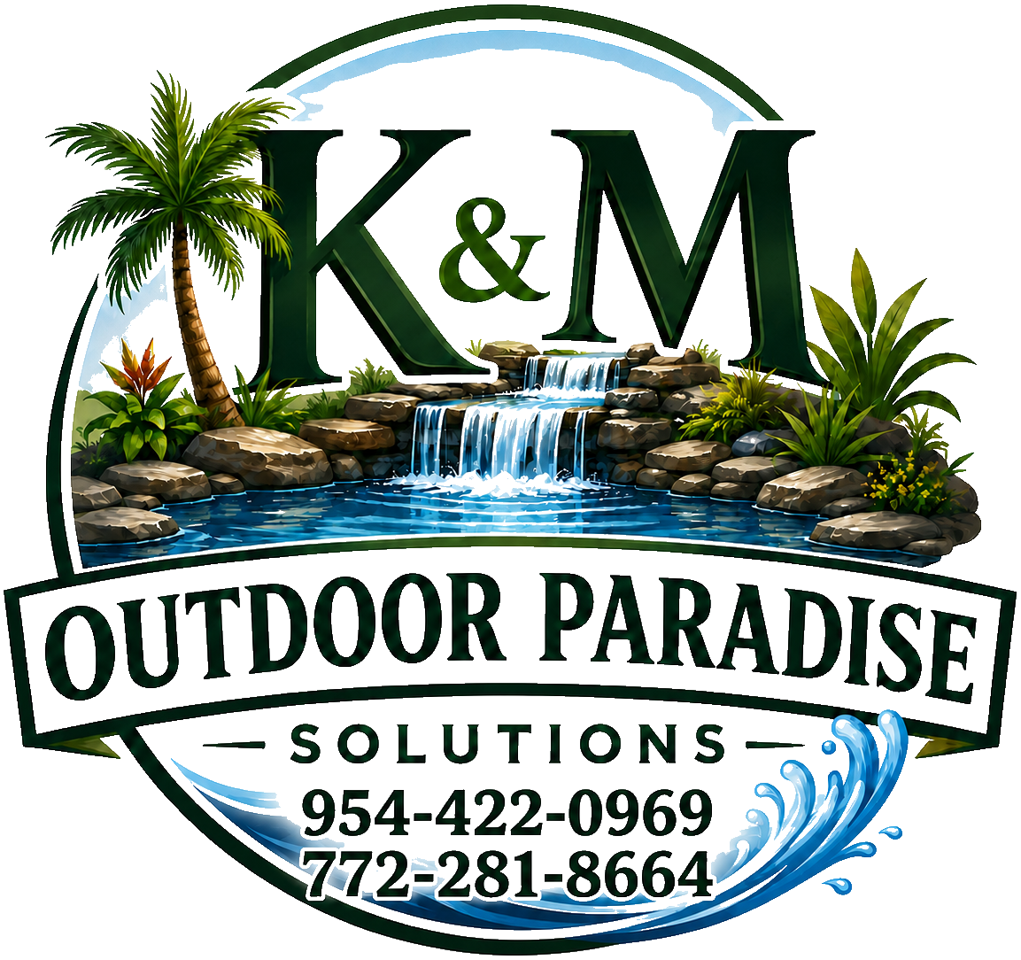 K & M Outdoor Paradise Solutions logo